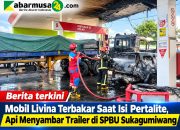 Mobil Livina Terbakar Saat Isi Pertalite, Api Menyambar Trailer di SPBU Sukagumiwang