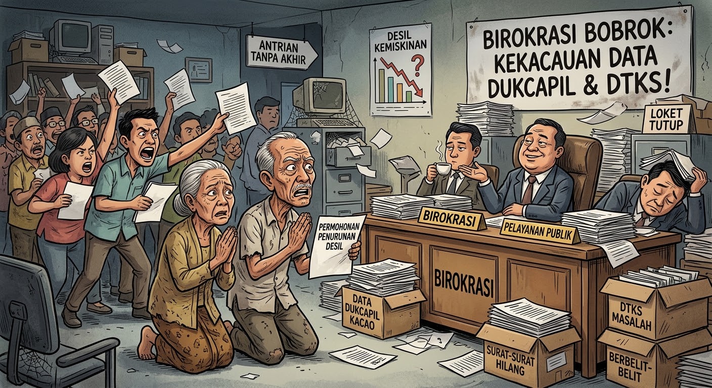 Birokrasi Bobrok Kekacauan Data Dukcapil & DTSEN, Warga Miskin Dipaksa 'Mengemis' Penurunan Desil