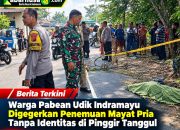 Warga Pabean Udik Indramayu Digegerkan Penemuan Mayat Pria Tanpa Identitas di Pinggir Tanggul