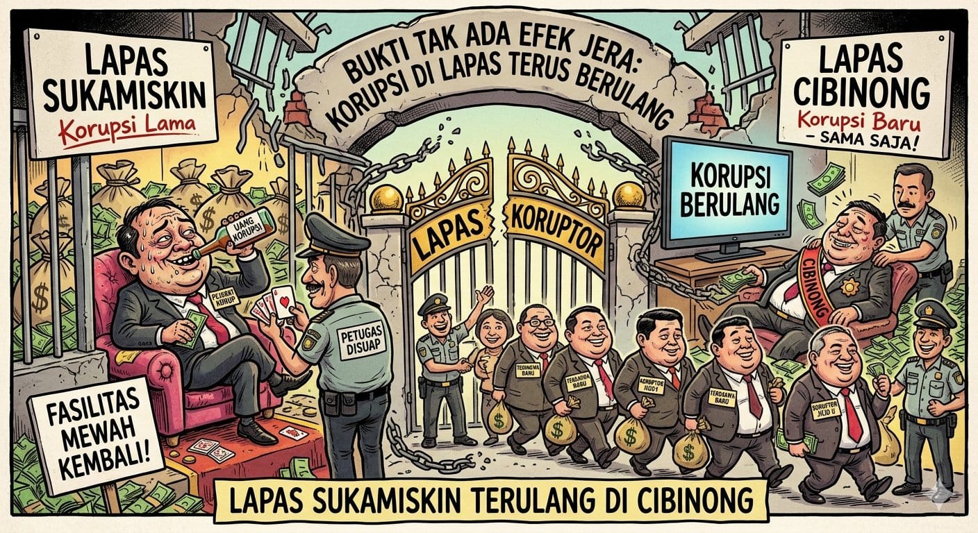 Lapas Sukamiskin Terulang di Cibinong, Bukti Tak Ada Efek Jera Korupsi di Lapas Terus Berulang