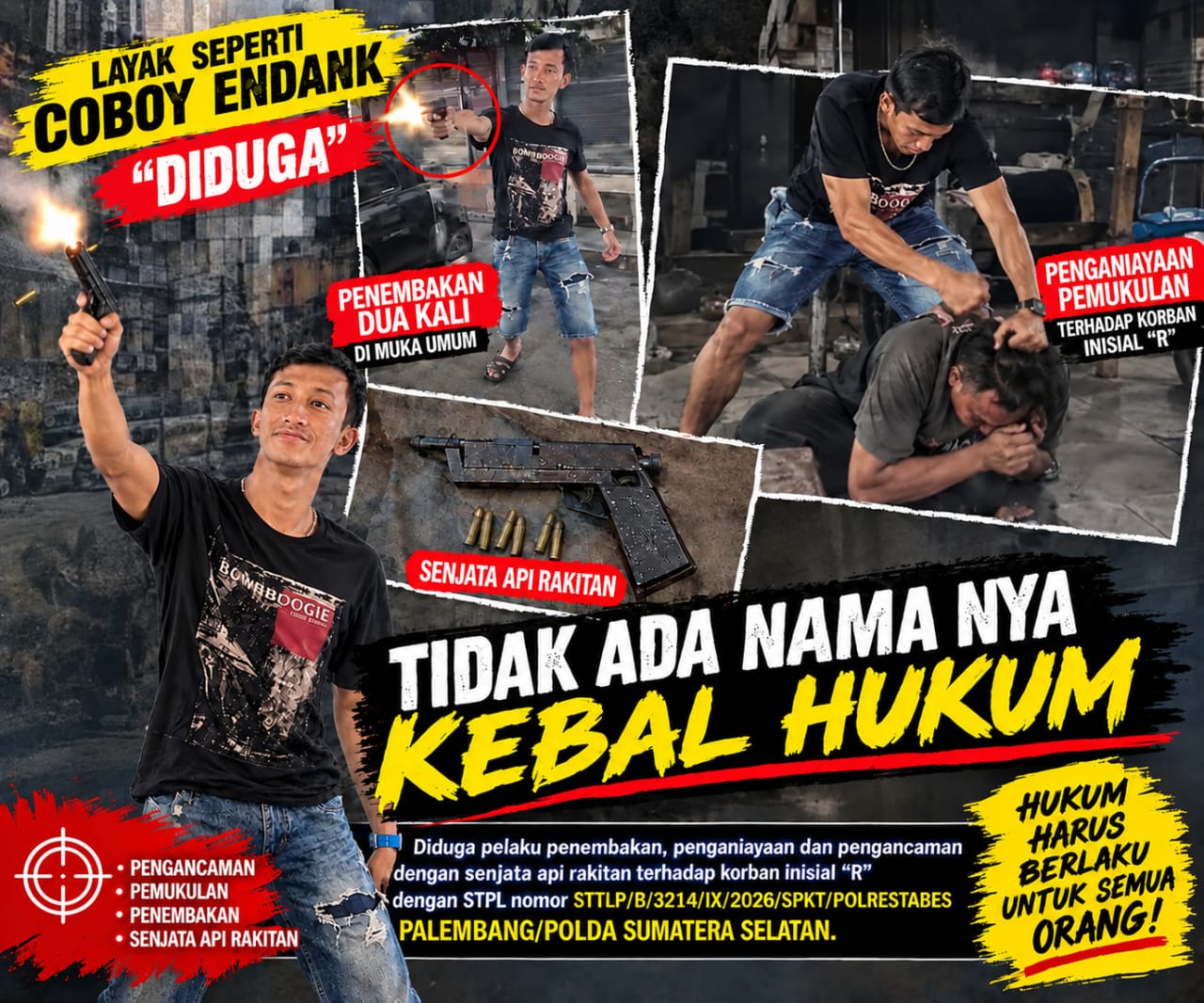Dugaan Pengancaman dengan Senpi di DA 41 Disertai Suara Tembakan, Dilaporkan ke Polisi