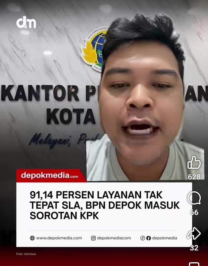 Viral Akun Cepot Kepin Desak KPK Usut Tuntas Kasus di BPN Depok dan Alih Fungsi Setu Pasir Putih jadi Perumahan - Pengamat: Bukti Publik Krisis Kepercayaan APH