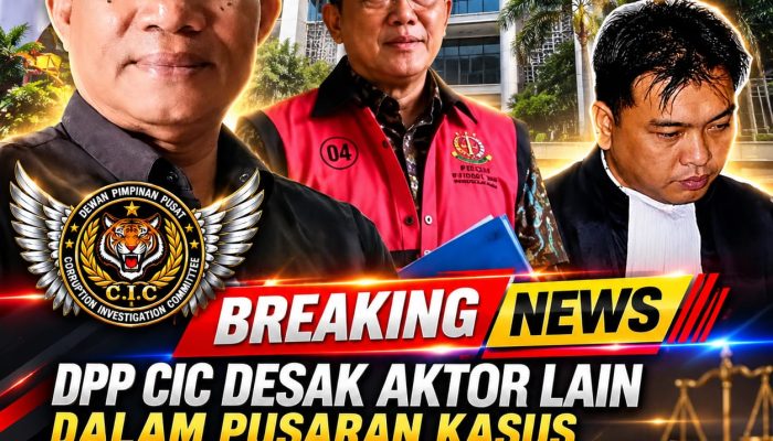 DPP CIC Desak Aktor Lain dalam Pusaran Kasus Febrie Adriansyah Segera Diseret ke Meja Hijau