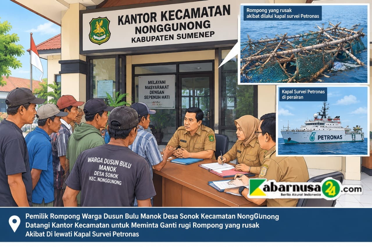 Enam Warga Dusun Bulu Manok Datangi Kecamatan Nonggunong, Bahas Ganti Rugi Rompong Terdampak Kapal Survei Petronas