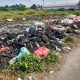 Parah! Tumpukan Sampah Berceceran di Jalan Simpangan Cikarang Utara Arah Pemkab Bekasi