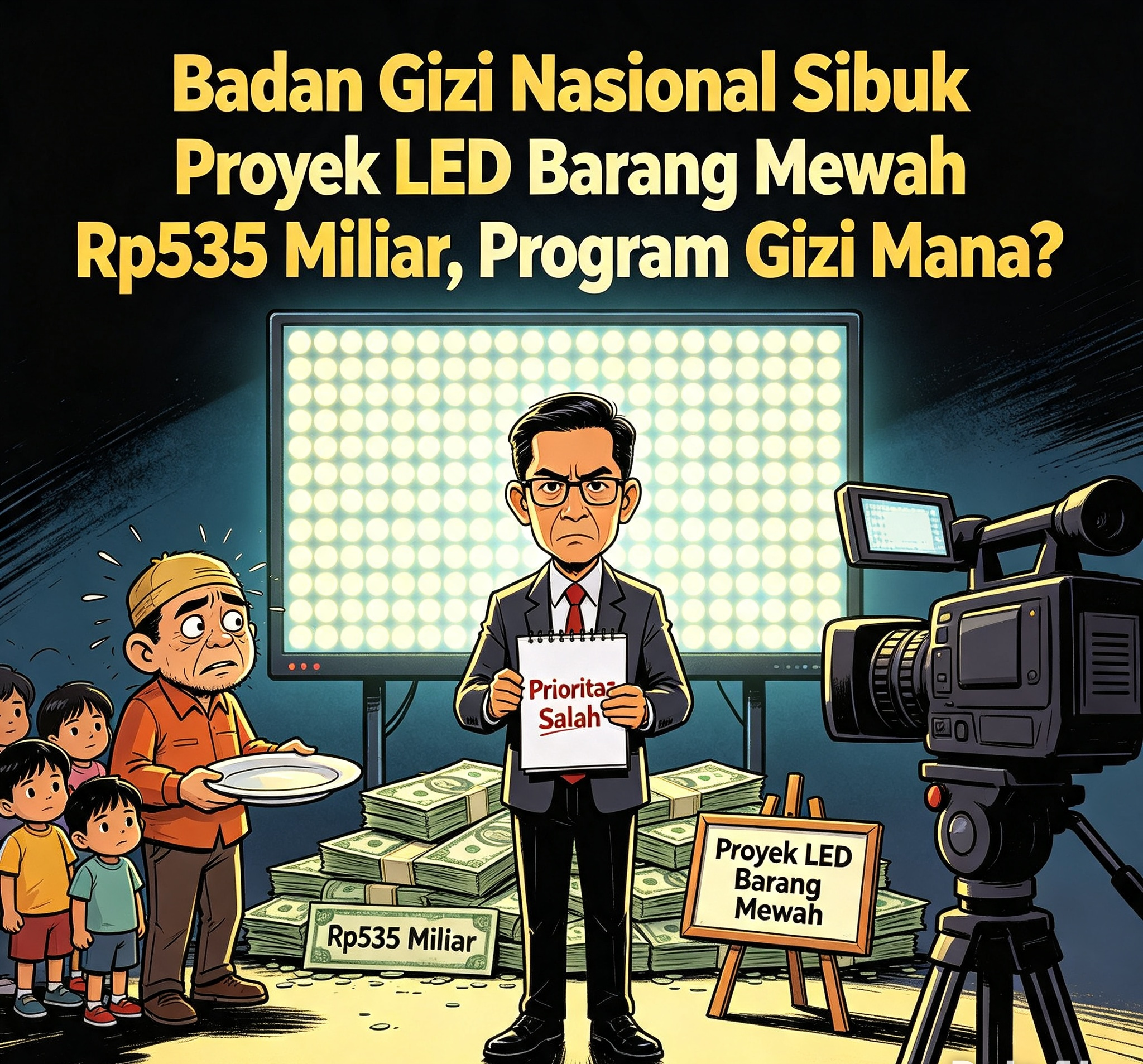 Delapan Perusahaan Bagikan Proyek LED Rp535 Miliar, Pengamat : BGN Sibuk Belanja Barang Mewah, Program Gizi Mana?