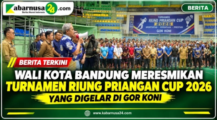 Wali Kota Bandung Meresmikan Turnamen Riung Priangan Cup 2026 yang digelar di GOR KONI