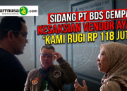 Sidang PT BDS Kembali Disorot, Kesaksian Vendor Ayam Buka Cerita Kerugian Rp118 Juta