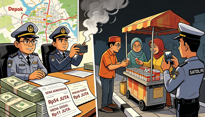 Anggaran DBHCHT Puluhan Juta Dihamburkan, Rokok Ilegal di Depok Tetap Bebas Beredar