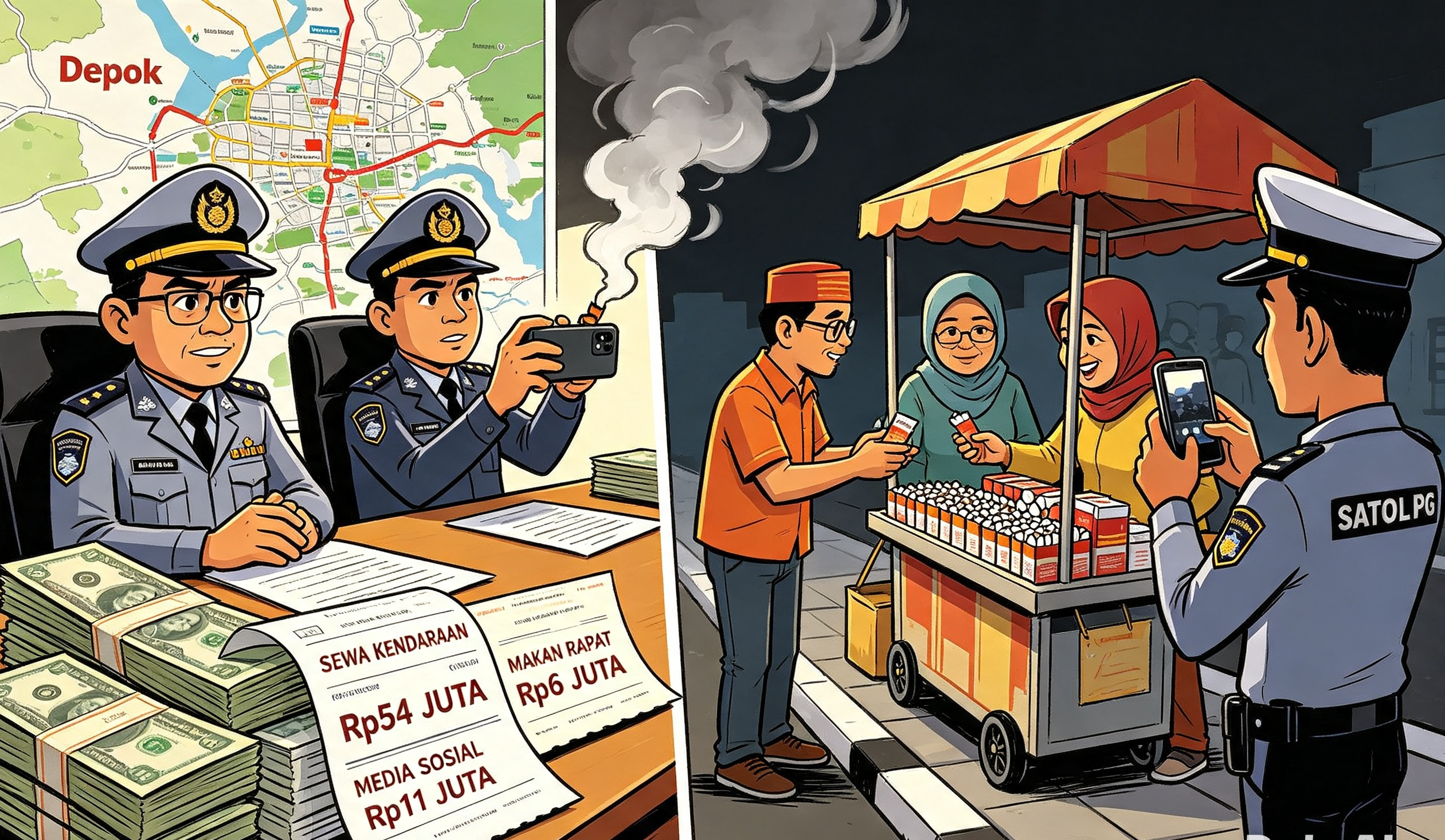 Anggaran DBHCHT Puluhan Juta Dihamburkan, Rokok Ilegal di Depok Tetap Bebas Beredar