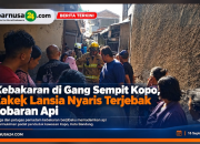 Kebakaran di Gang Sempit Kopo, Kakek Lansia Nyaris Terjebak Kobaran Api