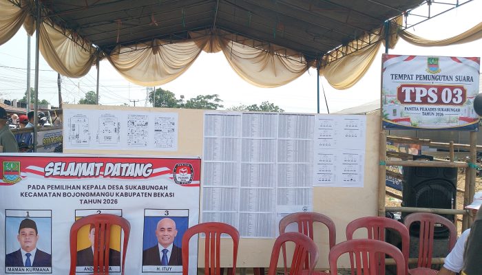 Hari Ini Pilkades Sukabungah Bojongmangu Digelar, 3 TPS ada di Lapangan Futsal 