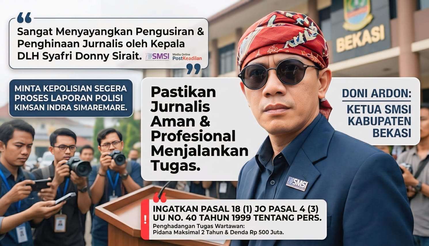 Kepala DLH Kabupaten Bekasi, Doni Ardon Ingatkan Ancaman Pidana Penghalangan Pers