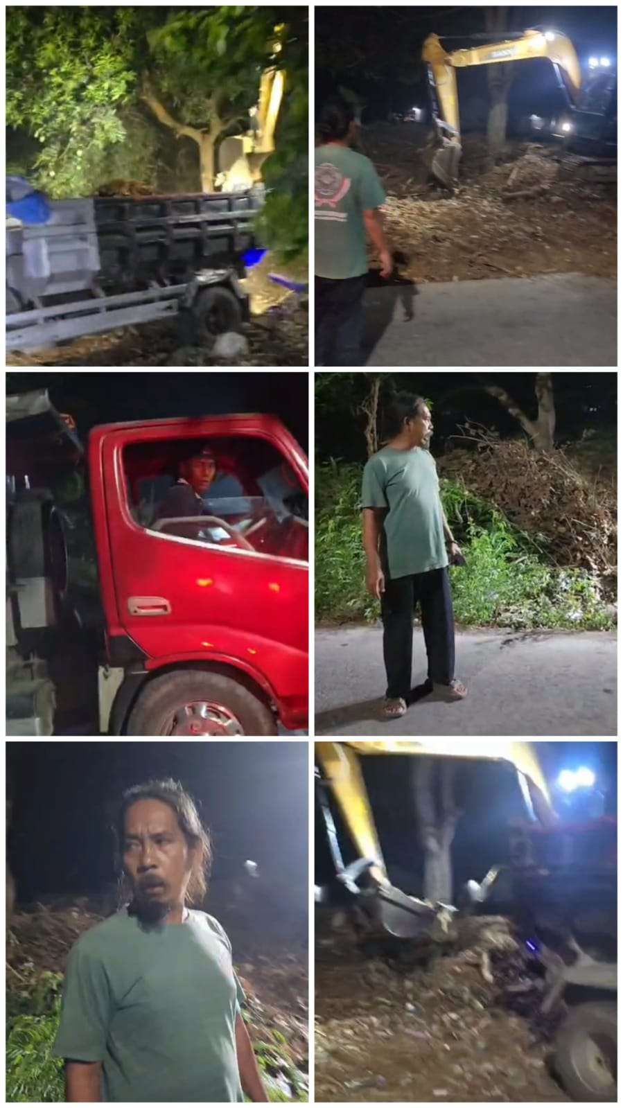 Kijaga Kali Murka Dan Sangat Marah karena Dimalam Hari Ada Excavator Keruk Tanah Tanggul Kali Cikarang