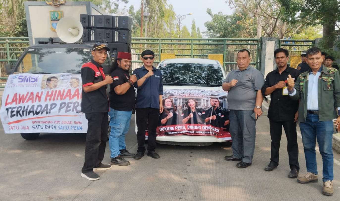 SMSI Kabupaten Bekasi Gelar Aksi Solidaritas Desak Plt Bupati Bekasi Copot Kepala DLH Penghina Wartawan