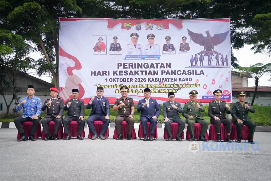 Peringati Hari Kesaktian Pancasila 2026, Pemkab Karo Gelar Upacara di Halaman Kantor Bupati Peringati Hari Kesaktian Pancasila 2026, Pemkab Karo Gelar Upacara di Halaman Kantor Bupati