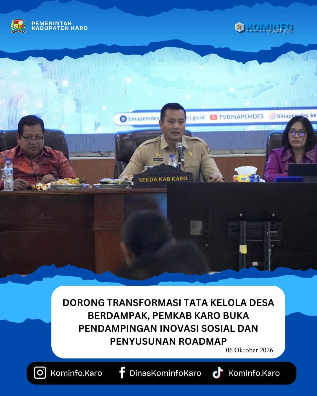 Pemkab Karo Buka Pendampingan Inovasi Sosial dan Penyusunan Roadmap