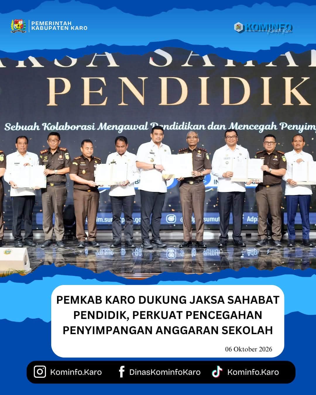 Pemkab Karo Dukung Jaksa Sahabat Pendidik, Perkuat Pencegahan Penyimpangan Anggaran Sekolah