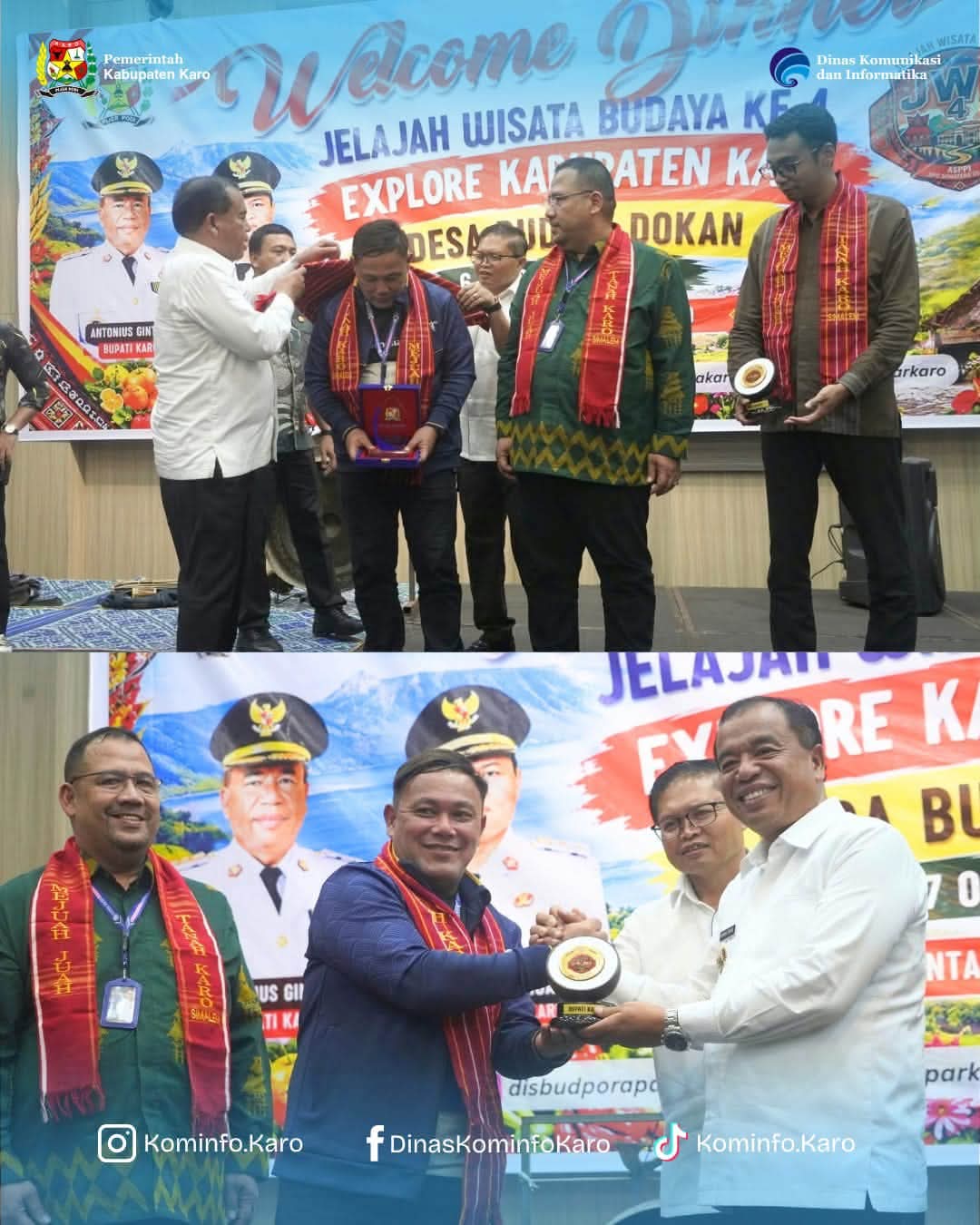 Bupati Karo Hadiri Welcome Dinner Jelajah Wisata Nusantara Ke-4 di Berastagi
