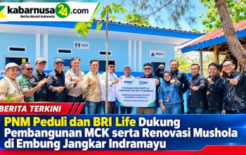 PNM Peduli dan BRI Life Dukung Pembangunan MCK serta Renovasi Mushola di Embung Jangkar Indramayu