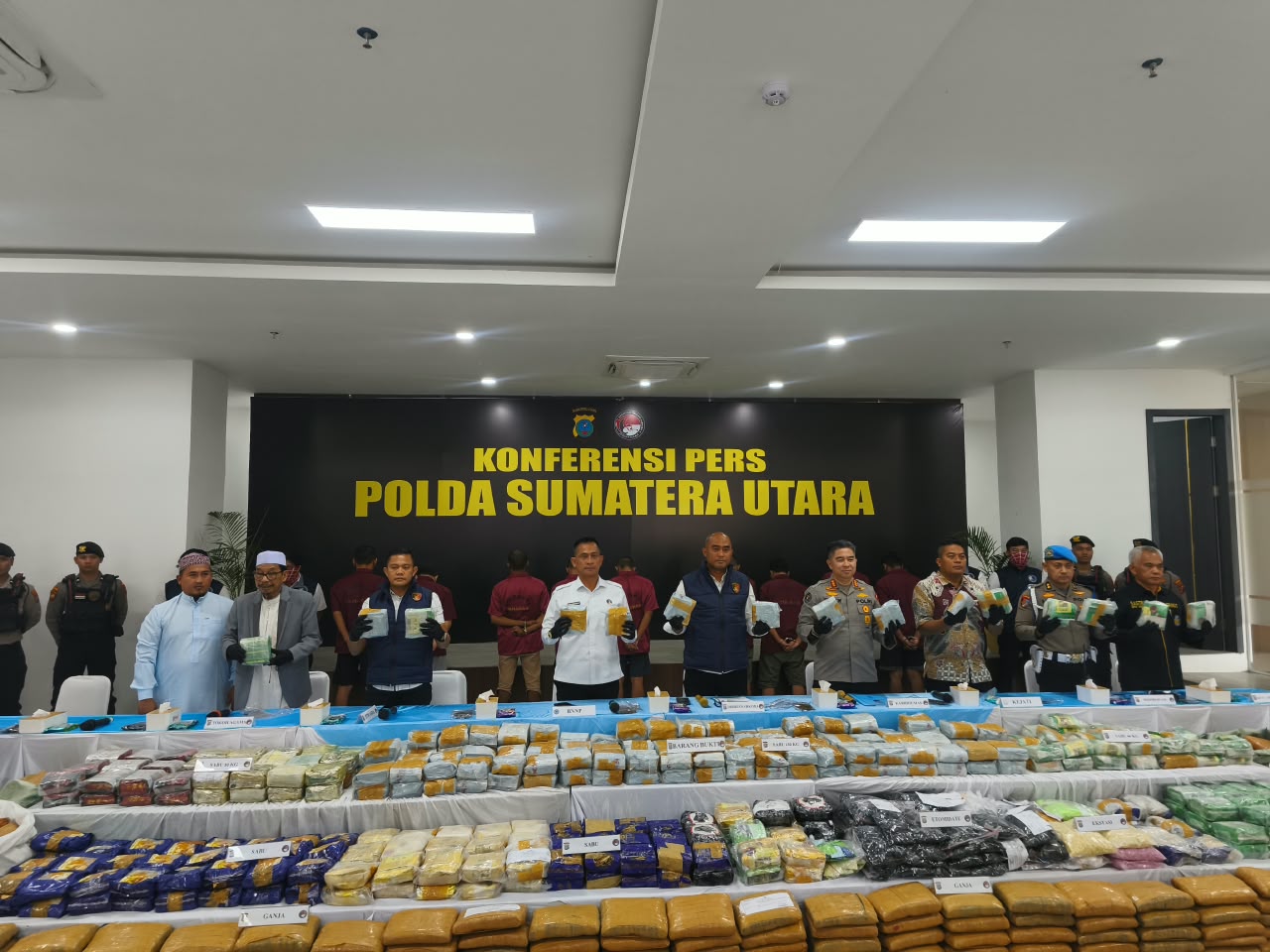 Polda Sumut Ungkap Tiga Kasus Narkoba, Sita 244 Kg Sabu