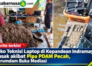 Toko Teknisi Laptop di Kepandean Indramayu Rusak akibat Pipa PDAM Pecah, Perumdam Buka Mediasi