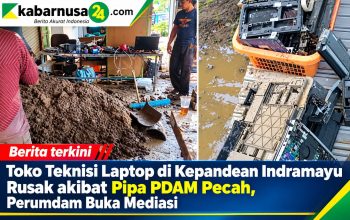 Toko Teknisi Laptop di Kepandean Indramayu Rusak akibat Pipa PDAM Pecah, Perumdam Buka Mediasi