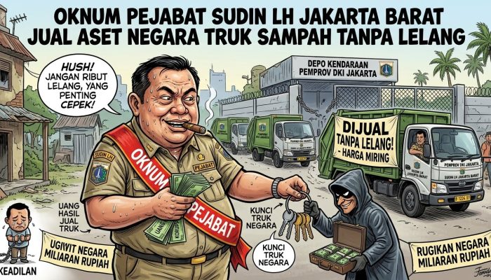 Oknum Mantan Kasudin Kebal Hukum, Dugaan Jual Aset Negara Sudin LH Jakarta Barat Tanpa Lelang