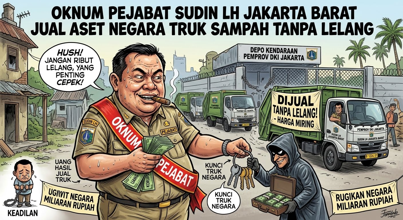 Oknum Mantan Kasudin Kebal Hukum, Dugaan Jual Aset Negara Sudin LH Jakarta Barat Tanpa Lelang