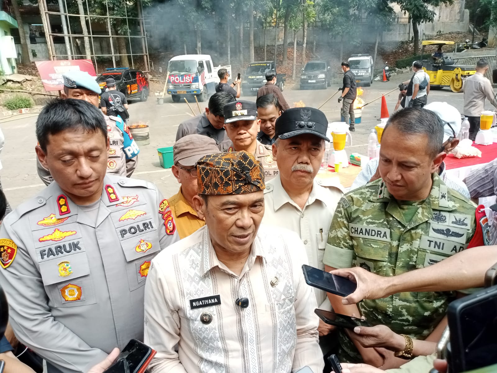 Wali Kota Cimahi Ngatiyana Hadiri Pemusnahan Barang Bukti Polres Cimahi