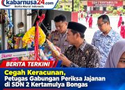 Cegah Keracunan, Petugas Gabungan Periksa Jajanan di SDN 2 Kertamulya Bongas