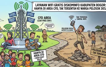 Gunakan APBD Miliaran, Layanan WiFi Gratis Diskominfo Kabupaten Bogor Hanya di Area CFD Tak Tersentuh ke Warga Pelosok Desa