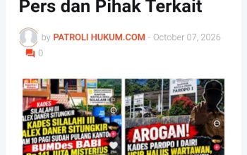 Tiga Desa, Setengah Miliar, dan Satu Media Pembela: Skandal Dana Desa Silahisabungan Makin Terbuka Tiga Desa, Setengah Miliar, dan Satu Media Pembela: Skandal Dana Desa Silahisabungan Makin Terbuka
