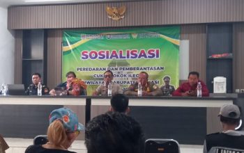 Satpol PP Kabupaten Bekasi Bersama Bea Cukai Cikarang Sosialisasikan "Gempur Rokok Ilegal"