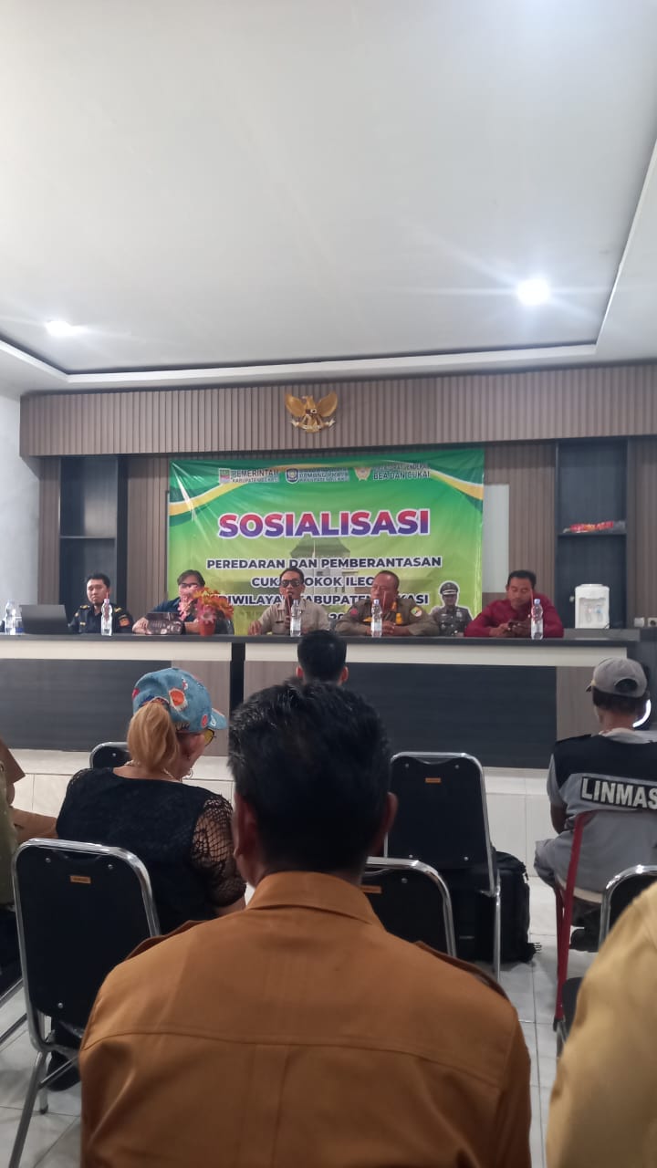 Satpol PP Kabupaten Bekasi Bersama Bea Cukai Cikarang Sosialisasikan "Gempur Rokok Ilegal"