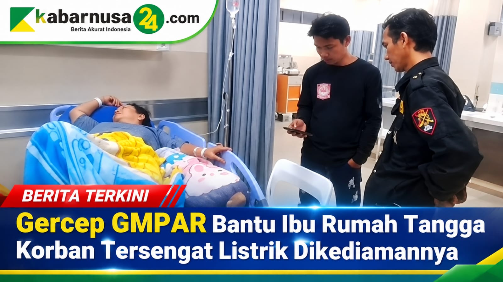 Gercep GMPAR Bantu Ibu Rumah Tangga Korban Tersengat Listrik Dikediamannya