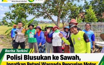 Polisi Blusukan ke Sawah, Ingatkan Petani Waspada Pencurian Motor
