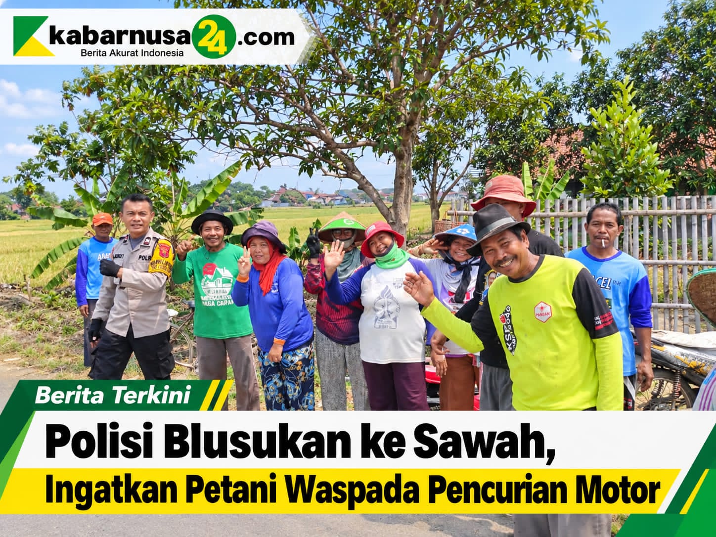 Polisi Blusukan ke Sawah, Ingatkan Petani Waspada Pencurian Motor