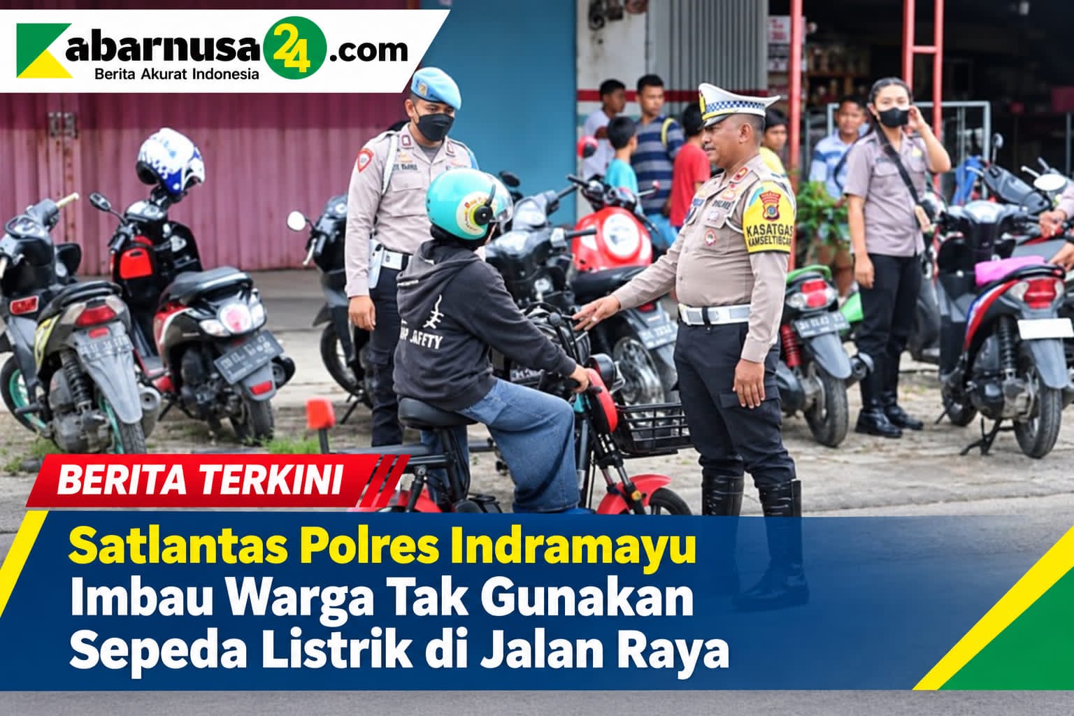 Satlantas Polres Indramayu Imbau Warga Tak Gunakan Sepeda Listrik di Jalan Raya