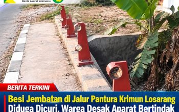 Besi Jembatan di Jalur Pantura Krimun Losarang Diduga Dicuri, Warga Desak Aparat Bertindak