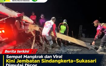 Sempat Mangkrak dan Viral Kini Jembatan Sindangkerta–Sukasari Dimulai, Dicor