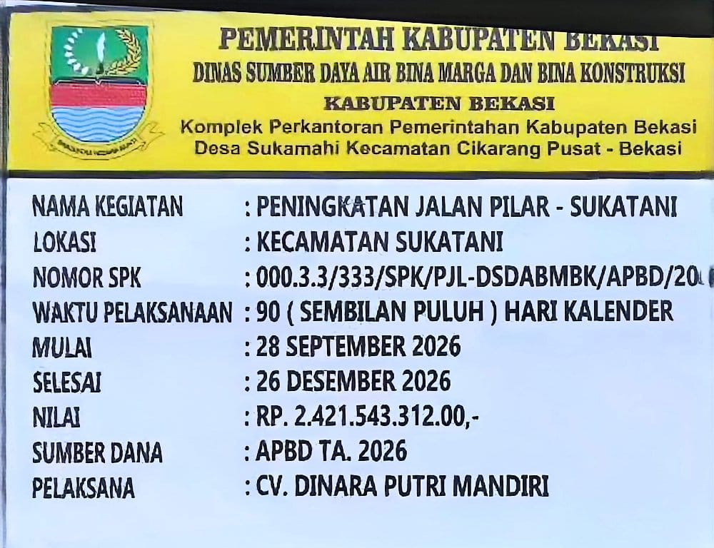 CV Dinara Putri Mandiri Genjot Perbaikan Jalan Pilar-Sukatani, Warga Apresiasi Kepedulian Pemimpin Infrastruktur Jadi Prioritas Utama