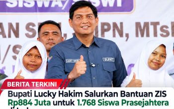 Bupati Lucky Hakim Salurkan Bantuan ZIS Rp884 Juta untuk 1.768 Siswa Prasejahtera di Indramayu
