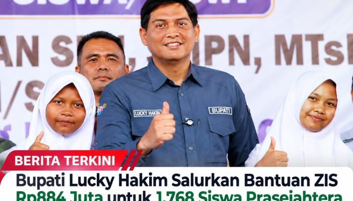 Bupati Lucky Hakim Salurkan Bantuan ZIS Rp884 Juta untuk 1.768 Siswa Prasejahtera di Indramayu