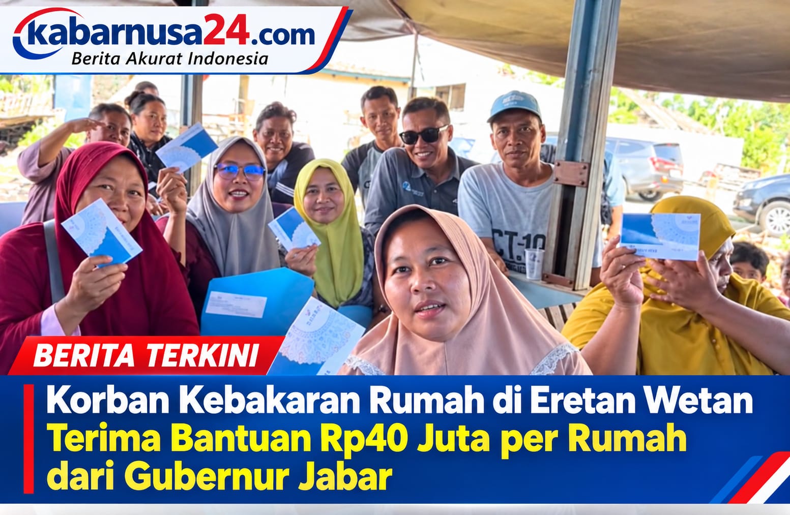 Korban Kebakaran Rumah di Eretan Wetan Terima Bantuan Rp40 Juta per Rumah dari Gubernur Jabar