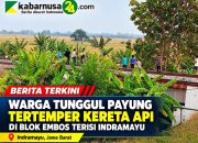 Warga Tunggul Payung Tertemper Kereta Api di Blok Embos Terisi Indramayu