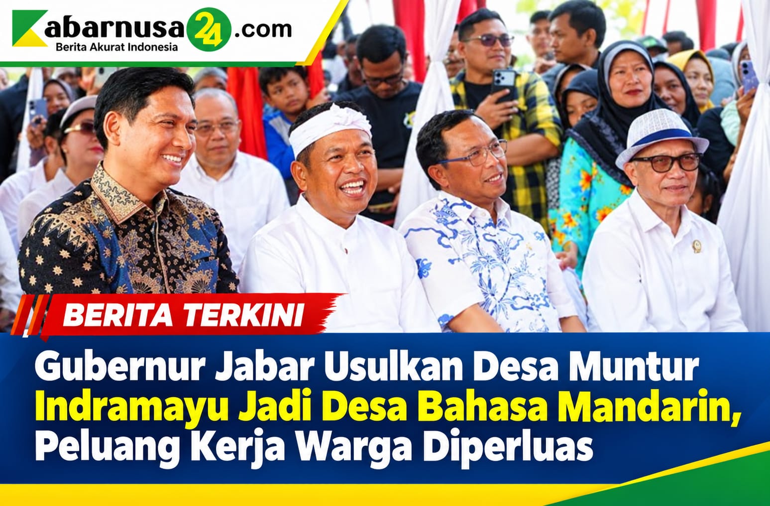 Gubernur Jabar Usulkan Desa Muntur Indramayu Jadi Desa Bahasa Mandarin, Peluang Kerja Warga Diperluas