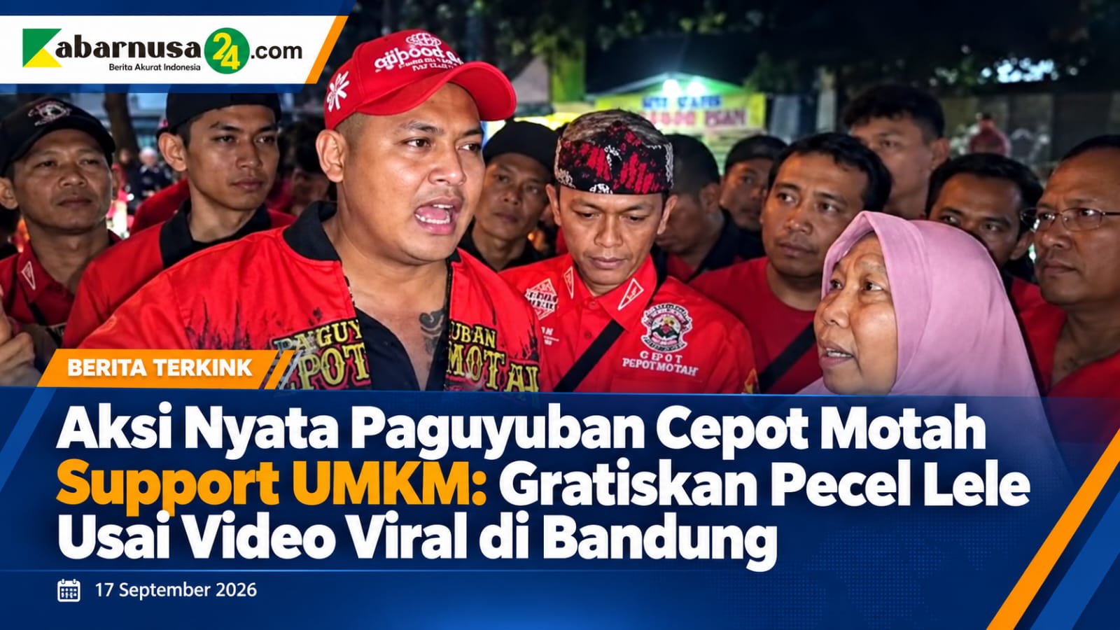 Aksi Nyata Paguyuban Cepot Motah Support UMKM: Gratiskan Pecel Lele Usai Video Viral di Bandung