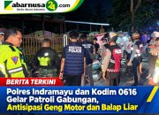Polres Indramayu dan Kodim 0616 Gelar Patroli Gabungan, Antisipasi Geng Motor dan Balap Liar