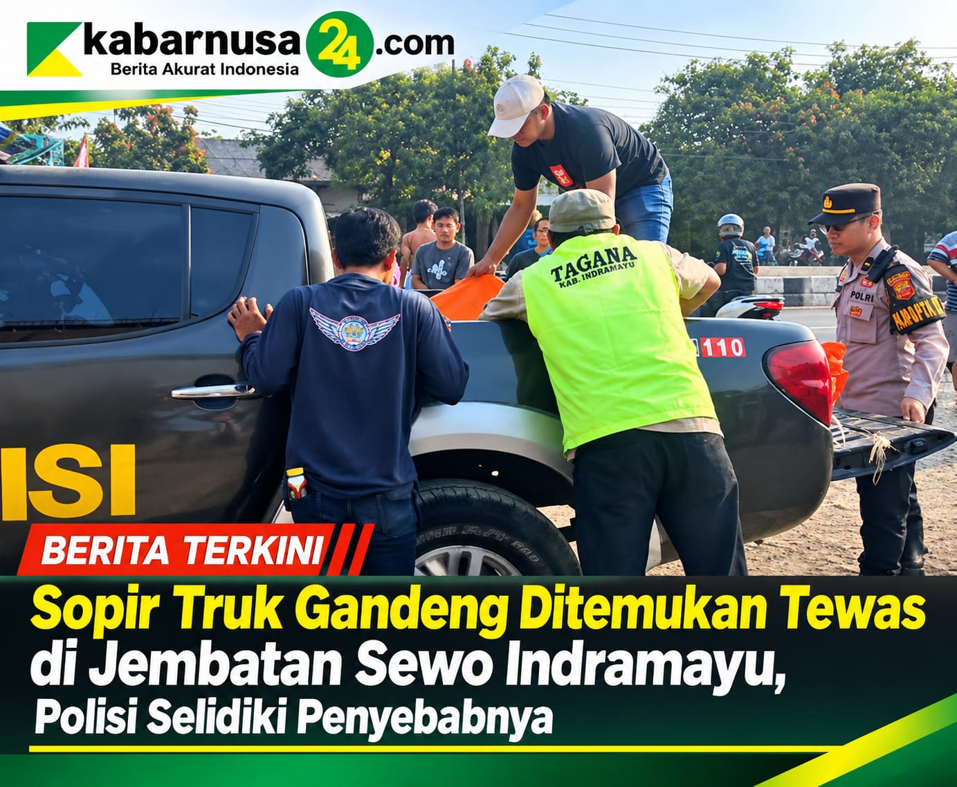 Sopir Truk Gandeng Ditemukan Tewas di Jembatan Sewo Indramayu, Polisi Selidiki Penyebabnya